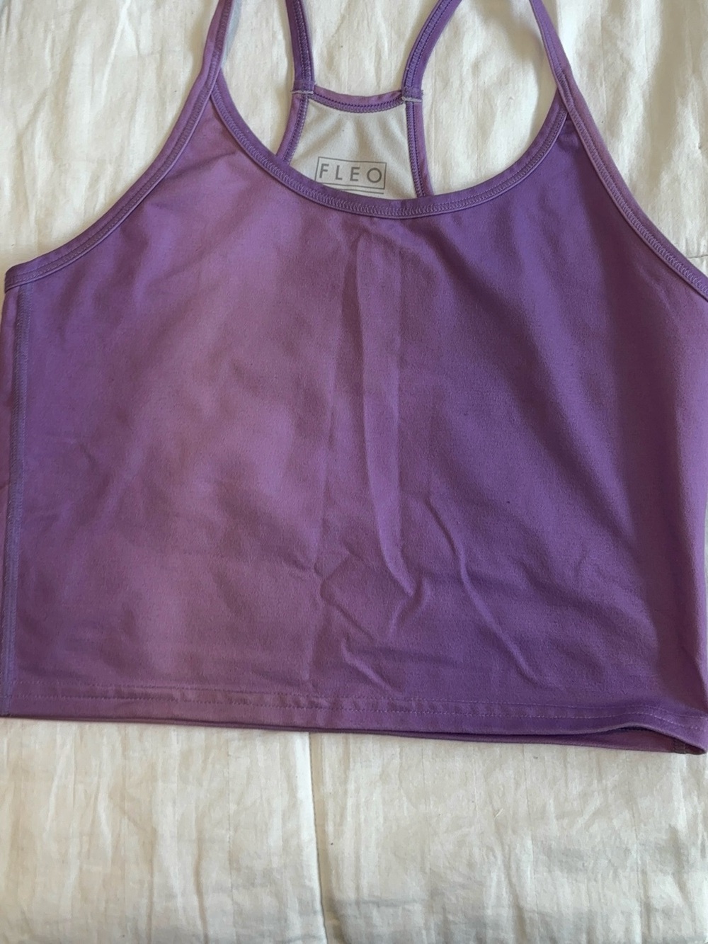 Fleo Lavender Racerback Crop Tank Top